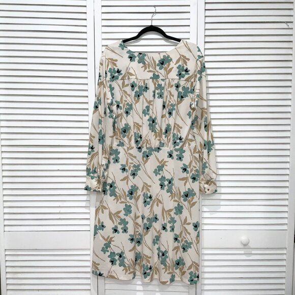 H&M Blue and Yellow Floral Midi Dress Size XL - Picture 3 of 4